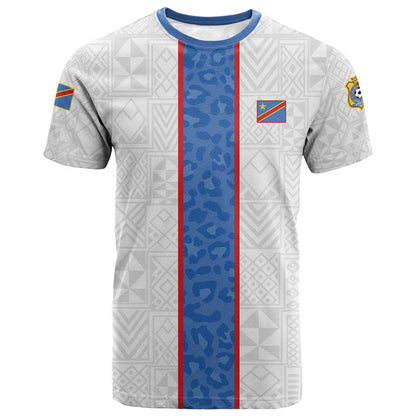 Afro DR Congo Football Custom T shirt Leopards Never Give Up LT15