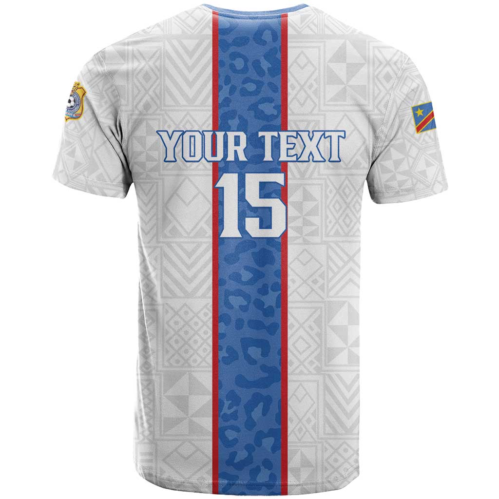Afro DR Congo Football Custom T shirt Leopards Never Give Up LT15