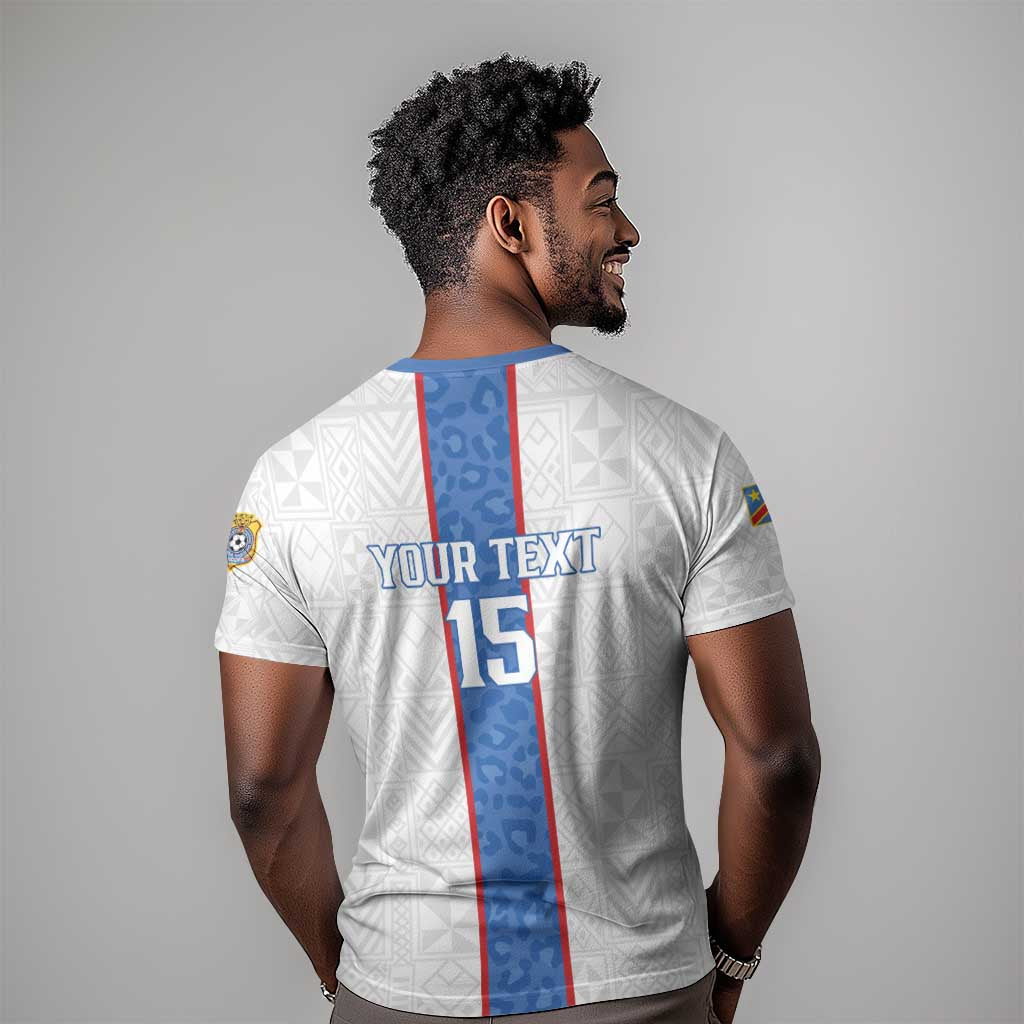 Afro DR Congo Football Custom T shirt Leopards Never Give Up LT15