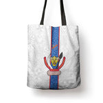 DR Congo Football Tote Bag Leopards Mix Kuba Raffia Pattern