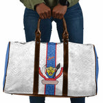 DR Congo Football Travel Bag Leopards Mix Kuba Raffia Pattern