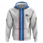 Afro DR Congo Football Custom Zip Hoodie Leopards Never Give Up - African Pride