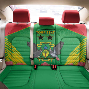 Personalized Afro Sao Tome and Principe Back Car Seat Cover Coat Of Arms - African Pattern