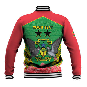 Personalized Afro Sao Tome and Principe Baseball Jacket Coat Of Arms - African Pattern