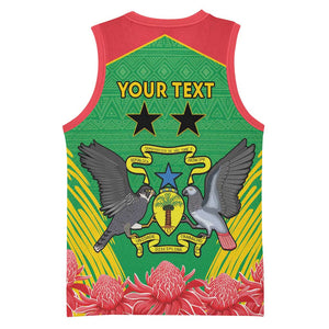 Personalized Afro Sao Tome and Principe Basketball Jersey Coat Of Arms - African Pattern LT15