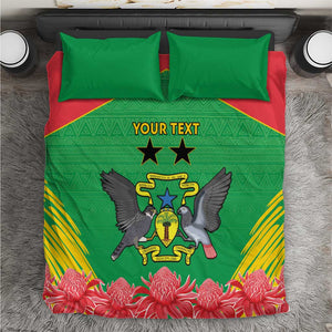 Personalized Afro Sao Tome and Principe Bedding Set Coat Of Arms - African Pattern