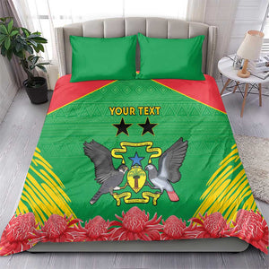 Personalized Afro Sao Tome and Principe Bedding Set Coat Of Arms - African Pattern