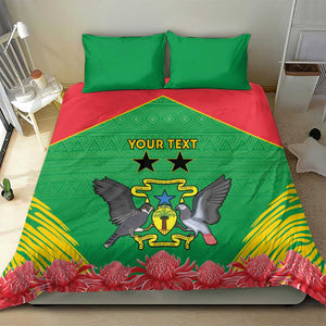 Personalized Afro Sao Tome and Principe Bedding Set Coat Of Arms - African Pattern