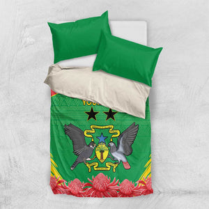 Personalized Afro Sao Tome and Principe Bedding Set Coat Of Arms - African Pattern