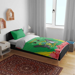 Personalized Afro Sao Tome and Principe Bedding Set Coat Of Arms - African Pattern