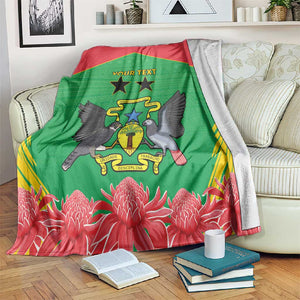 Personalized Afro Sao Tome and Principe Blanket Coat Of Arms - African Pattern