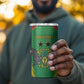Personalized Afro Sao Tome and Principe 4 in 1 Can Cooler Tumbler Coat Of Arms - African Pattern