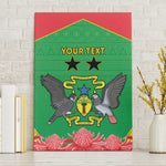 Personalized Afro Sao Tome and Principe Canvas Wall Art Coat Of Arms - African Pattern