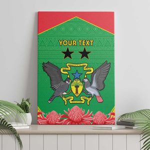 Personalized Afro Sao Tome and Principe Canvas Wall Art Coat Of Arms - African Pattern