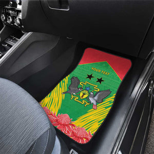 Personalized Afro Sao Tome and Principe Car Mats Coat Of Arms - African Pattern