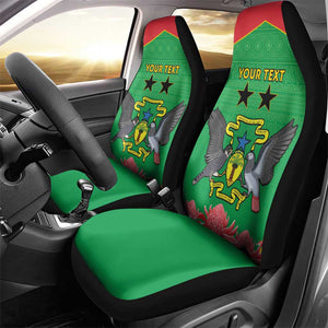 Personalized Afro Sao Tome and Principe Car Seat Cover Coat Of Arms - African Pattern