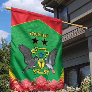 Personalized Afro Sao Tome and Principe Garden Flag Coat Of Arms - African Pattern