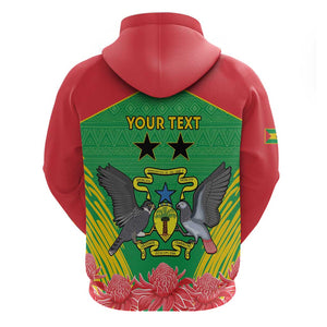 Personalized Afro Sao Tome and Principe Hoodie Coat Of Arms - African Pattern