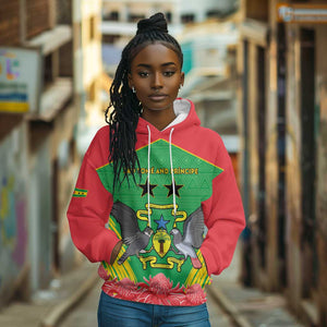 Personalized Afro Sao Tome and Principe Hoodie Coat Of Arms - African Pattern