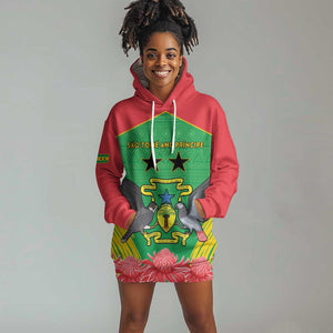 Personalized Afro Sao Tome and Principe Hoodie Dress Coat Of Arms - African Pattern