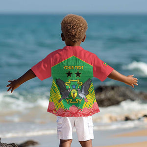 Personalized Afro Sao Tome and Principe Kid Hawaiian Shirt Coat Of Arms - African Pattern