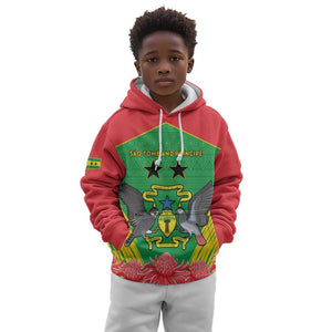 Personalized Afro Sao Tome and Principe Kid Hoodie Coat Of Arms - African Pattern