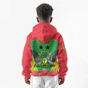 Personalized Afro Sao Tome and Principe Kid Hoodie Coat Of Arms - African Pattern