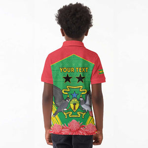 Personalized Afro Sao Tome and Principe Kid Polo Shirt Coat Of Arms - African Pattern