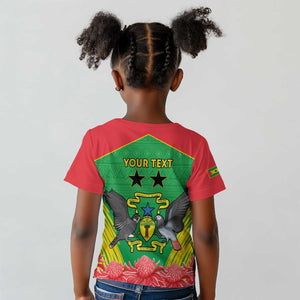 Personalized Afro Sao Tome and Principe Kid T shirt Coat Of Arms - African Pattern