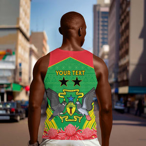 Personalized Afro Sao Tome and Principe Men Tank Top Coat Of Arms - African Pattern