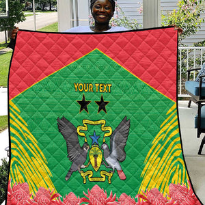 Personalized Afro Sao Tome and Principe Quilt Coat Of Arms - African Pattern