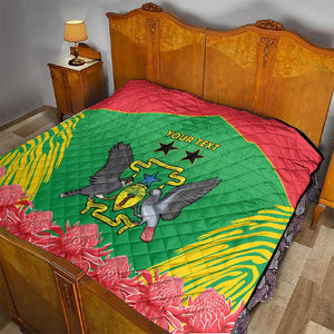 Personalized Afro Sao Tome and Principe Quilt Coat Of Arms - African Pattern