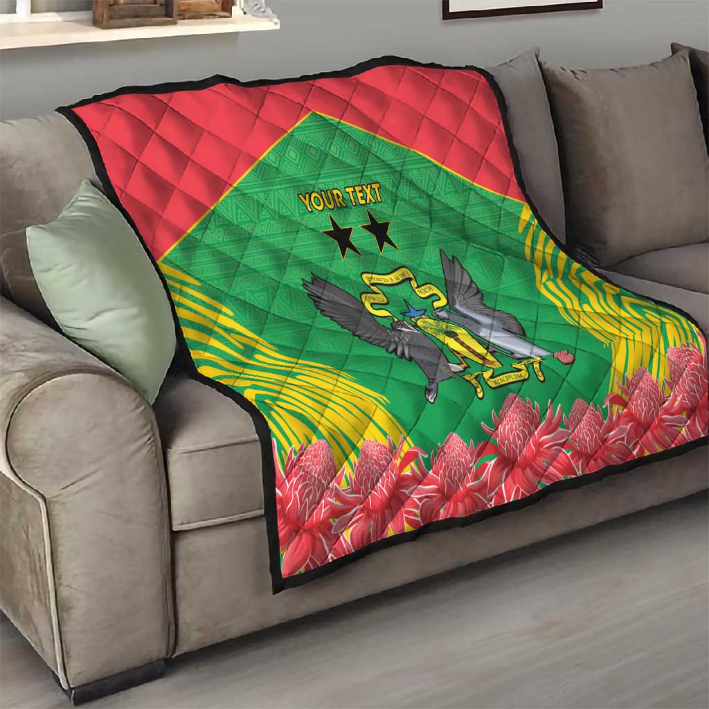 Personalized Afro Sao Tome and Principe Quilt Coat Of Arms - African Pattern