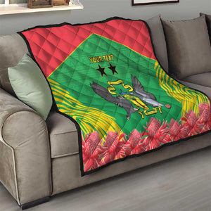 Personalized Afro Sao Tome and Principe Quilt Coat Of Arms - African Pattern