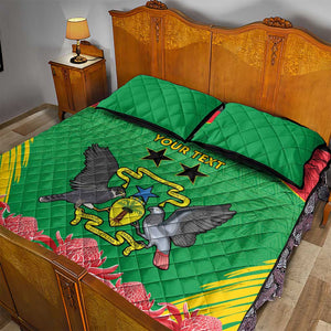 Personalized Afro Sao Tome and Principe Quilt Bed Set Coat Of Arms - African Pattern