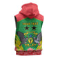 Personalized Afro Sao Tome and Principe Sleeveless Zip Hoodie Coat Of Arms - African Pattern - African Pride