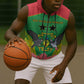 Personalized Afro Sao Tome and Principe Sleeveless Zip Hoodie Coat Of Arms - African Pattern - African Pride