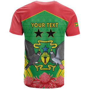 Personalized Afro Sao Tome and Principe T shirt Coat Of Arms - African Pattern