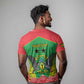 Personalized Afro Sao Tome and Principe T shirt Coat Of Arms - African Pattern