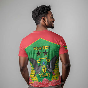 Personalized Afro Sao Tome and Principe T shirt Coat Of Arms - African Pattern