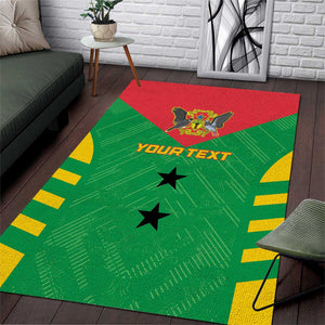 Sao Tome and Principe Football Custom Area Rug Sporty Style - Green Color