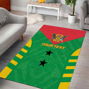 Sao Tome and Principe Football Custom Area Rug Sporty Style - Green Color