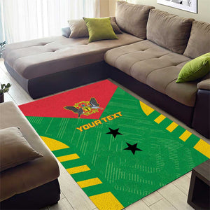 Sao Tome and Principe Football Custom Area Rug Sporty Style - Green Color