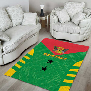 Sao Tome and Principe Football Custom Area Rug Sporty Style - Green Color