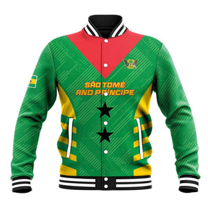 Sao Tome and Principe Football Custom Baseball Jacket Sporty Style - Green Color