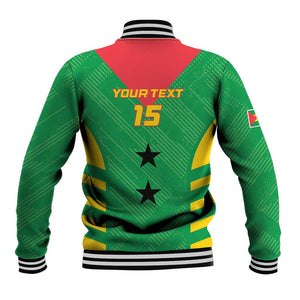 Sao Tome and Principe Football Custom Baseball Jacket Sporty Style - Green Color