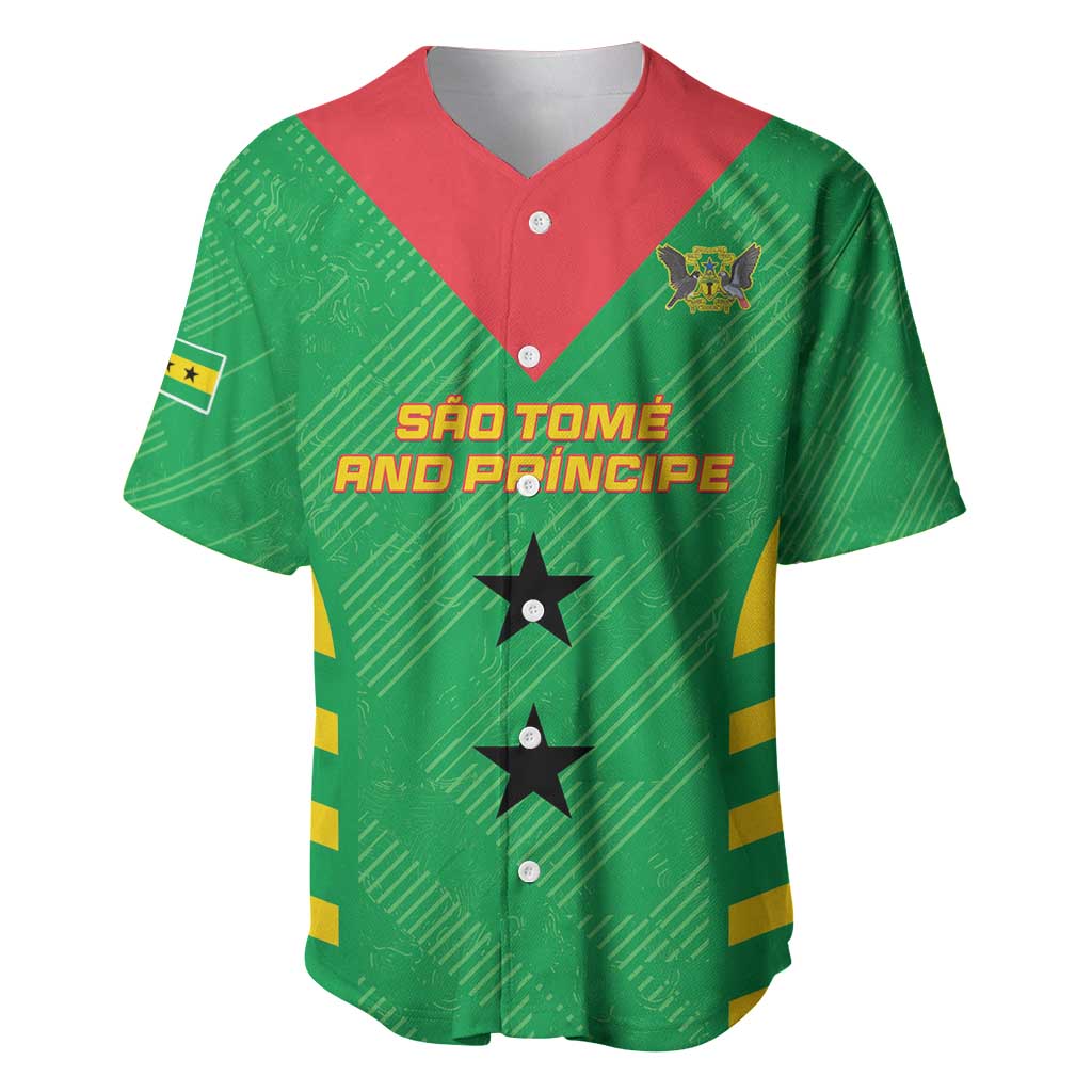 Sao Tome and Principe Football Custom Baseball Jersey Sporty Style - Green Color