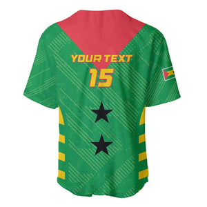 Sao Tome and Principe Football Custom Baseball Jersey Sporty Style - Green Color