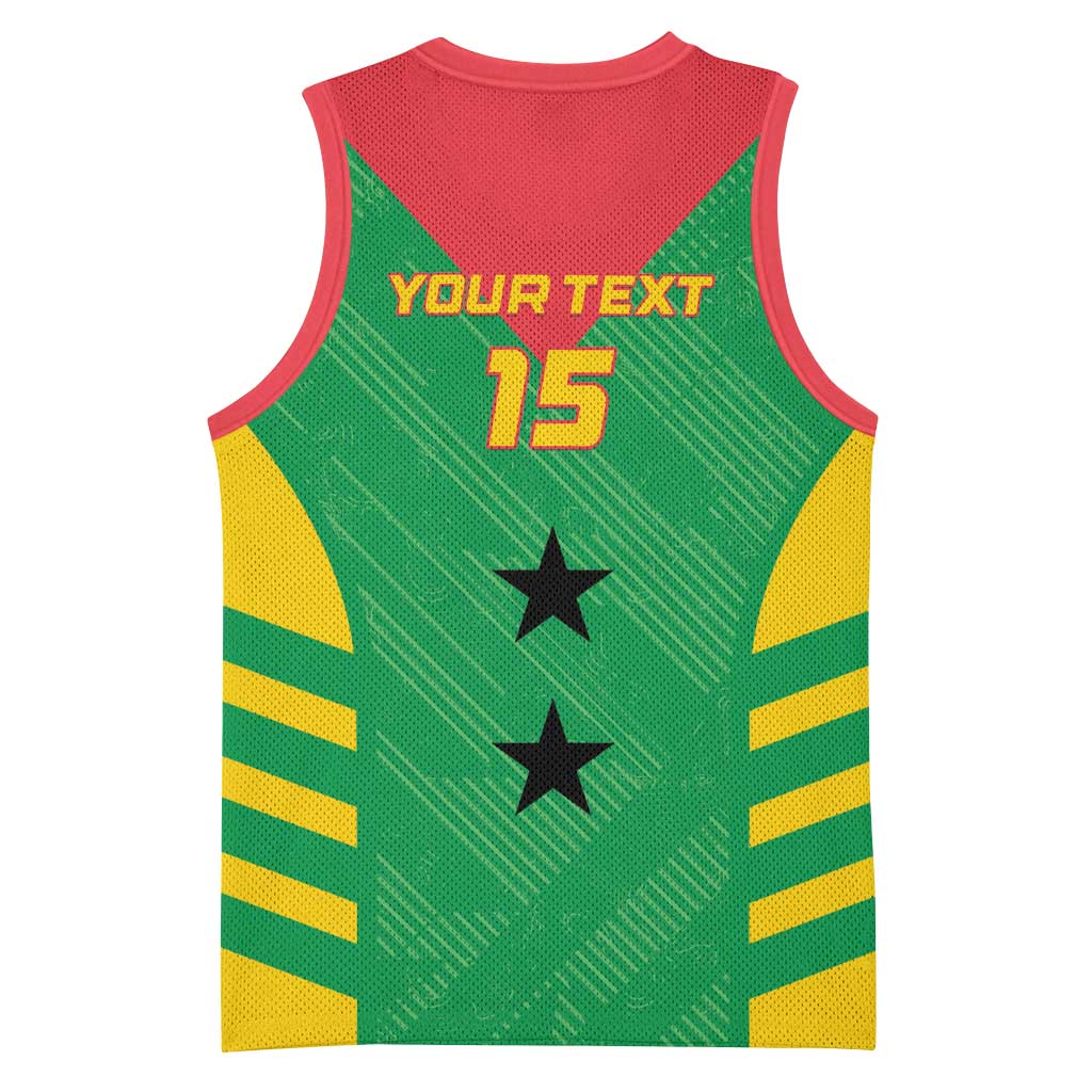 Sao Tome and Principe Football Custom Basketball Jersey Sporty Style - Green Color LT15