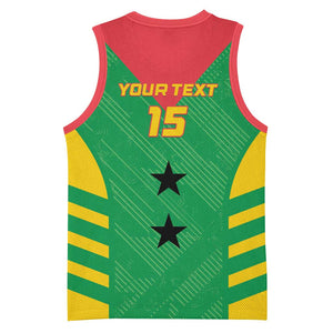 Sao Tome and Principe Football Custom Basketball Jersey Sporty Style - Green Color LT15